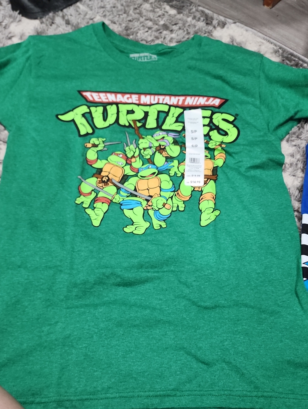Teenage Mutant Ninja Turtles Green Graphic Tee Size SM